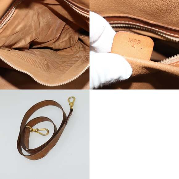 CELINE Macadam Canvas Hand Bag Pvc Leather Brown Gold - Picture 12 of 12